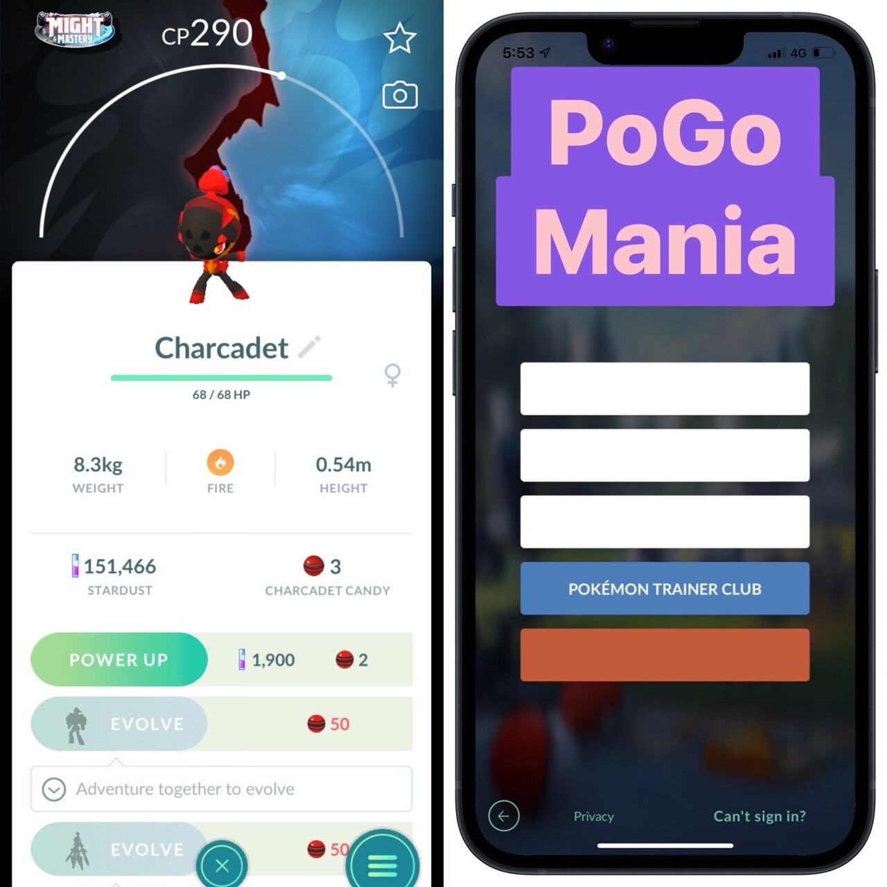 Charcadet (NON shiny)💥Might & Mastery Special Background💥mini PTC 20k💥