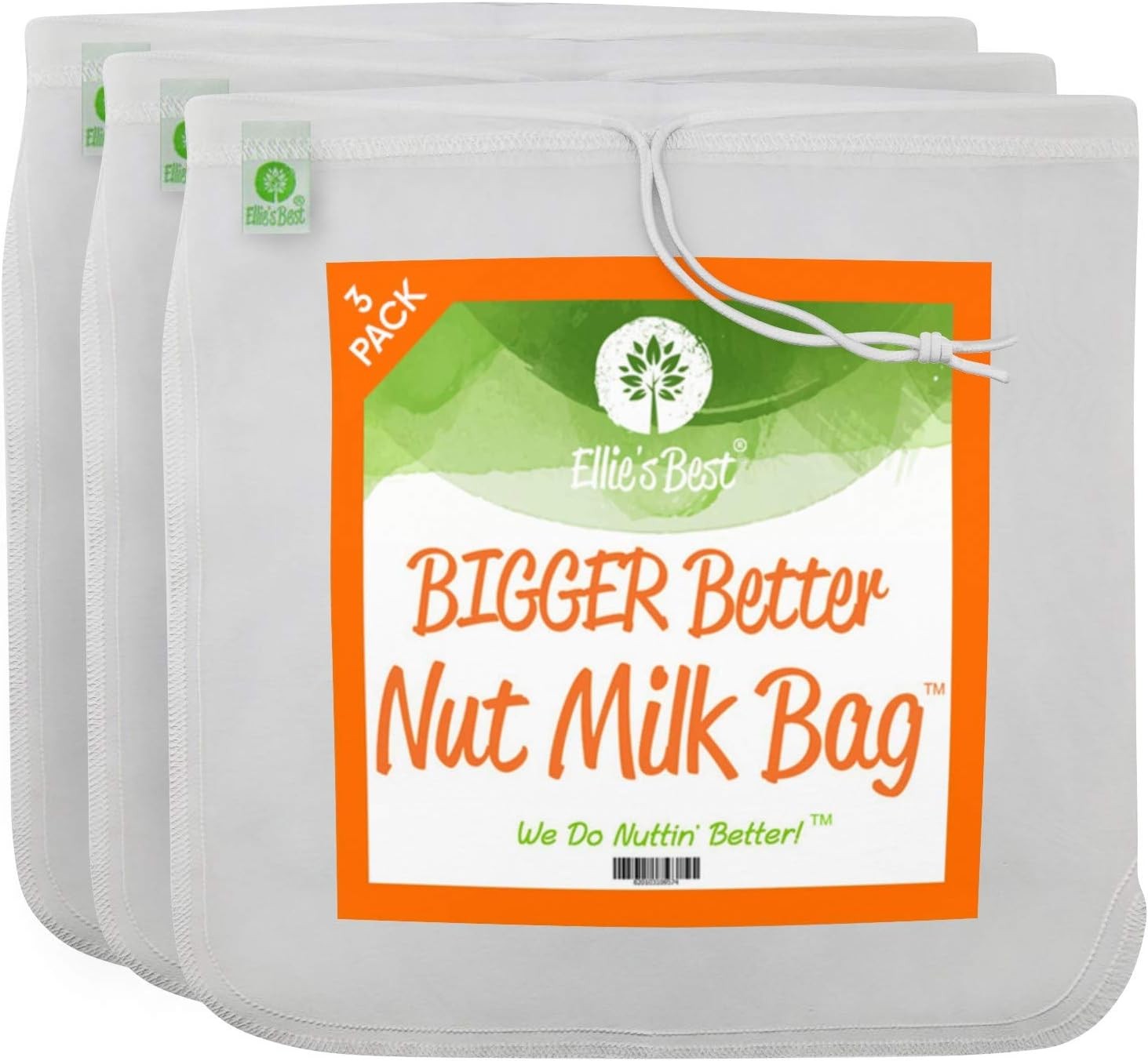 Pro Quality Nut Milk Bag - 3 XL12"X12" Bags - Commercial Grade Reusable All P...
