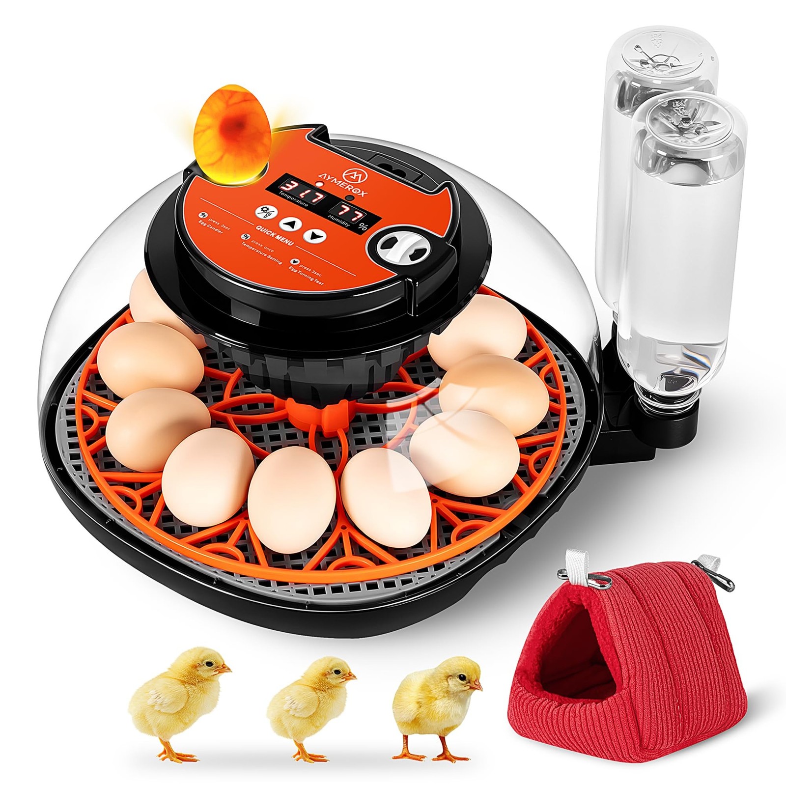 12 Egg Incubator for Hatching - Chicken, Duck, Quail & Goose – Automatic E