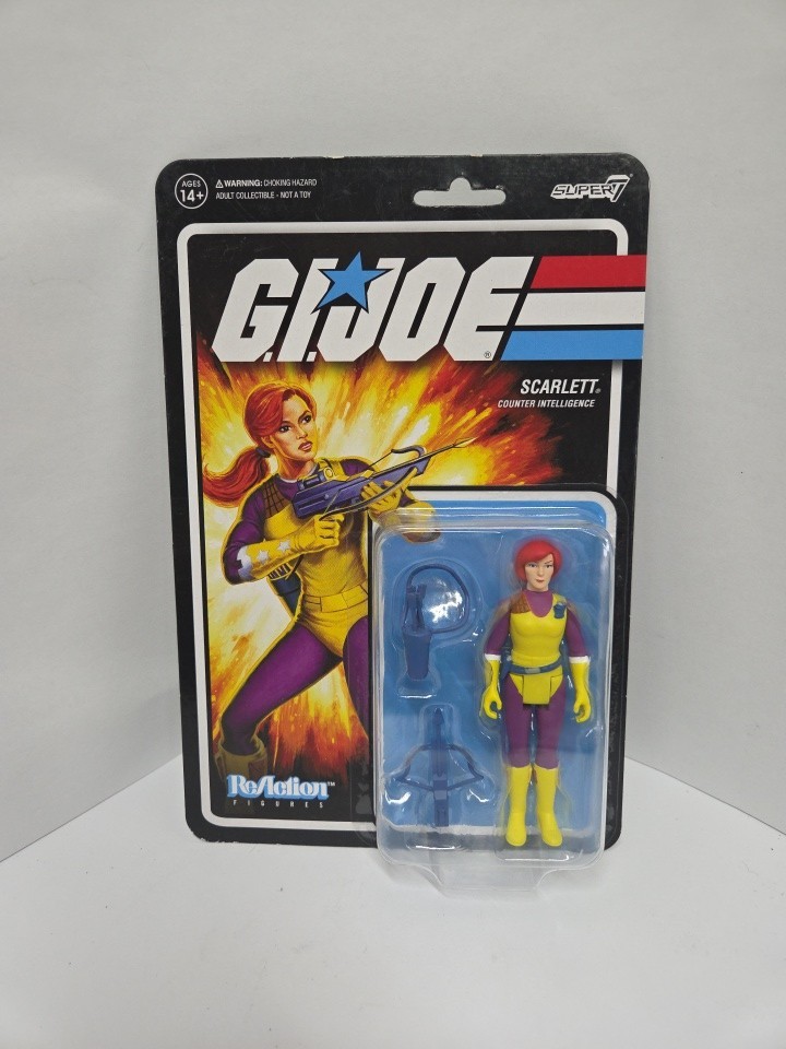Super7 - G.I. Joe - Scarlett (DIC Purple) Reaction Figures Action Toy - New!