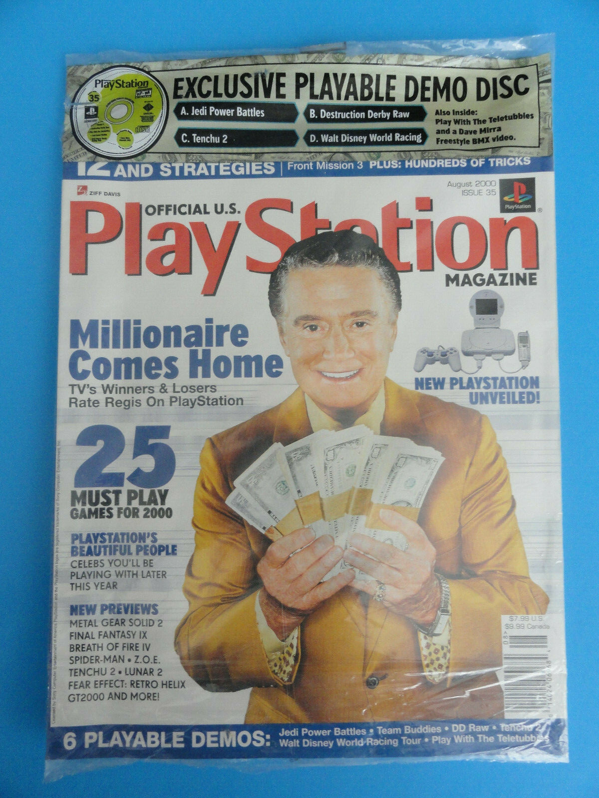 PLAYSTATION MAGAZINE - PLAYSTATION CONSOLE EDITION + DISC - REGIS PHILBIN - MIP 