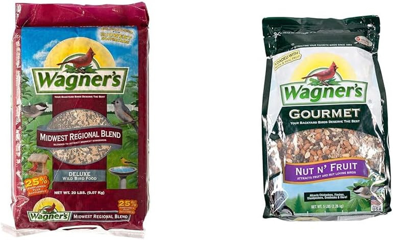 62006 Midwest Regional Blend Wild Bird Food, 20-Pound Bag & 82072 Gourmet Nut & 