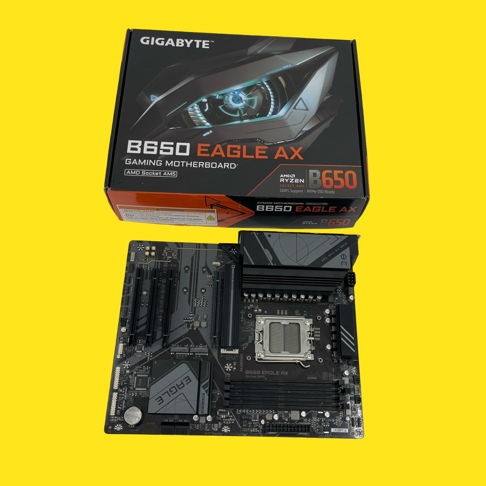 AS/IS GIGABYTE B650 EAGLE AX Gaming Motherboard #4928 z42/17 (AR)