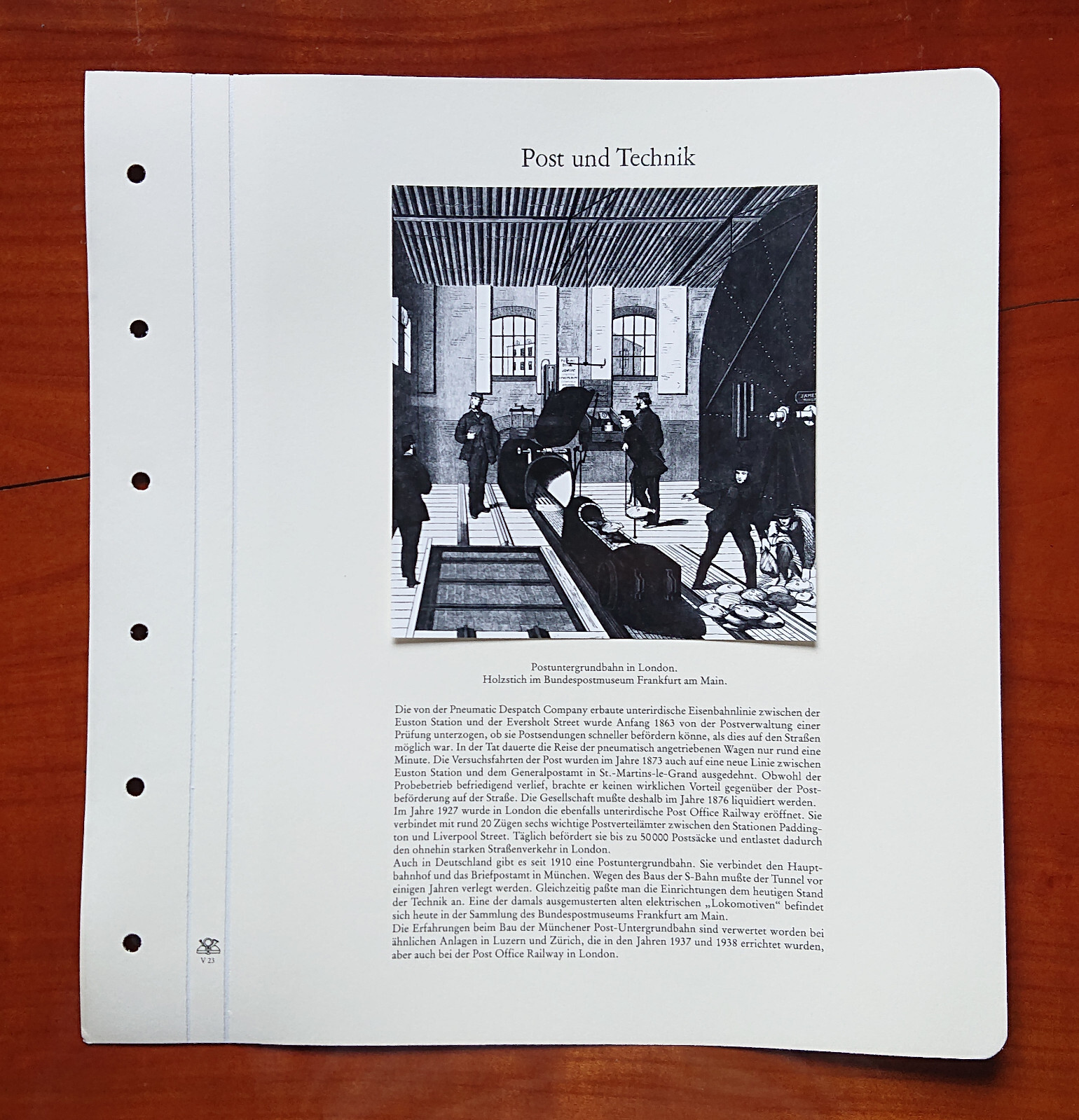 Vordruckblatt Post And Technology Postuntergrundbahn London 1863 Wood Engraving