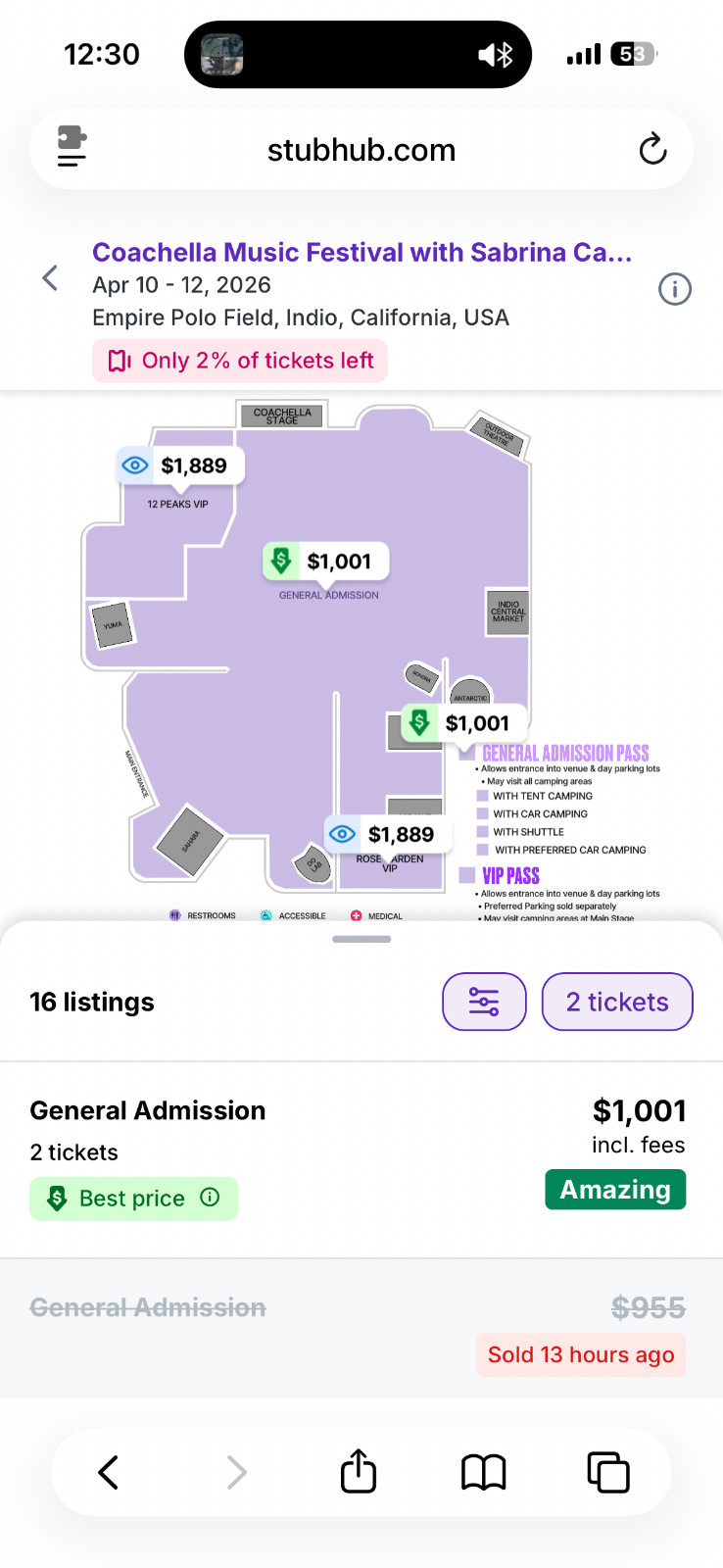 coachella sabrina carpenter tickets
