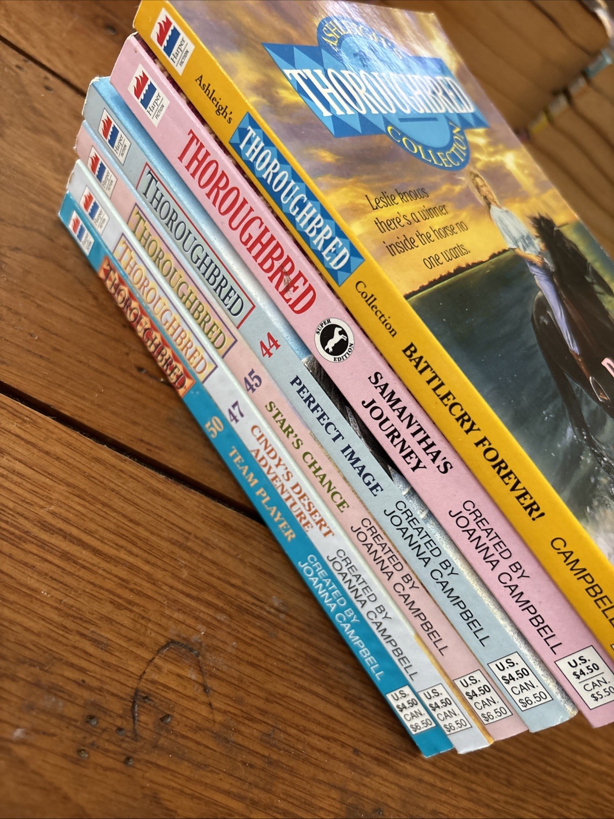 6- THOROUGHBRED Books by Joanna Campbell 44-45-47-50 & Battlecry & Samantha