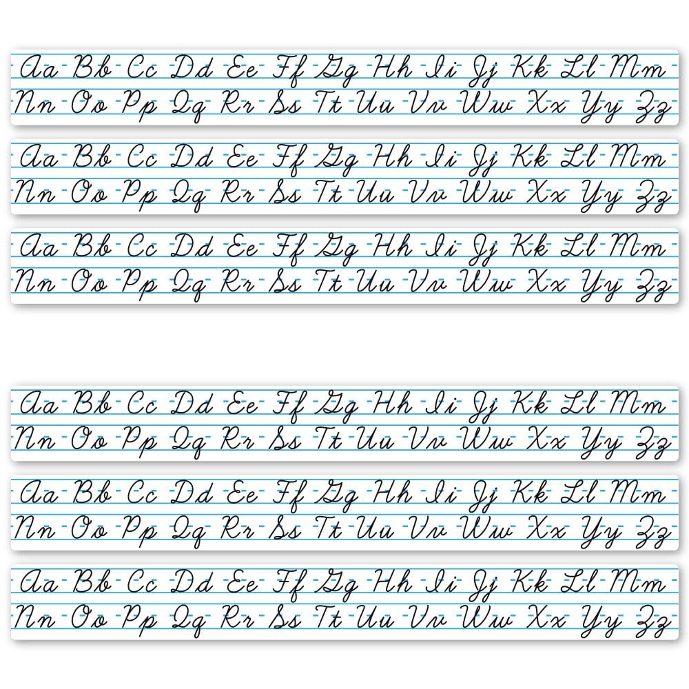 Removable Stickers - Cursive Letters Desk Strips (12 Pack)