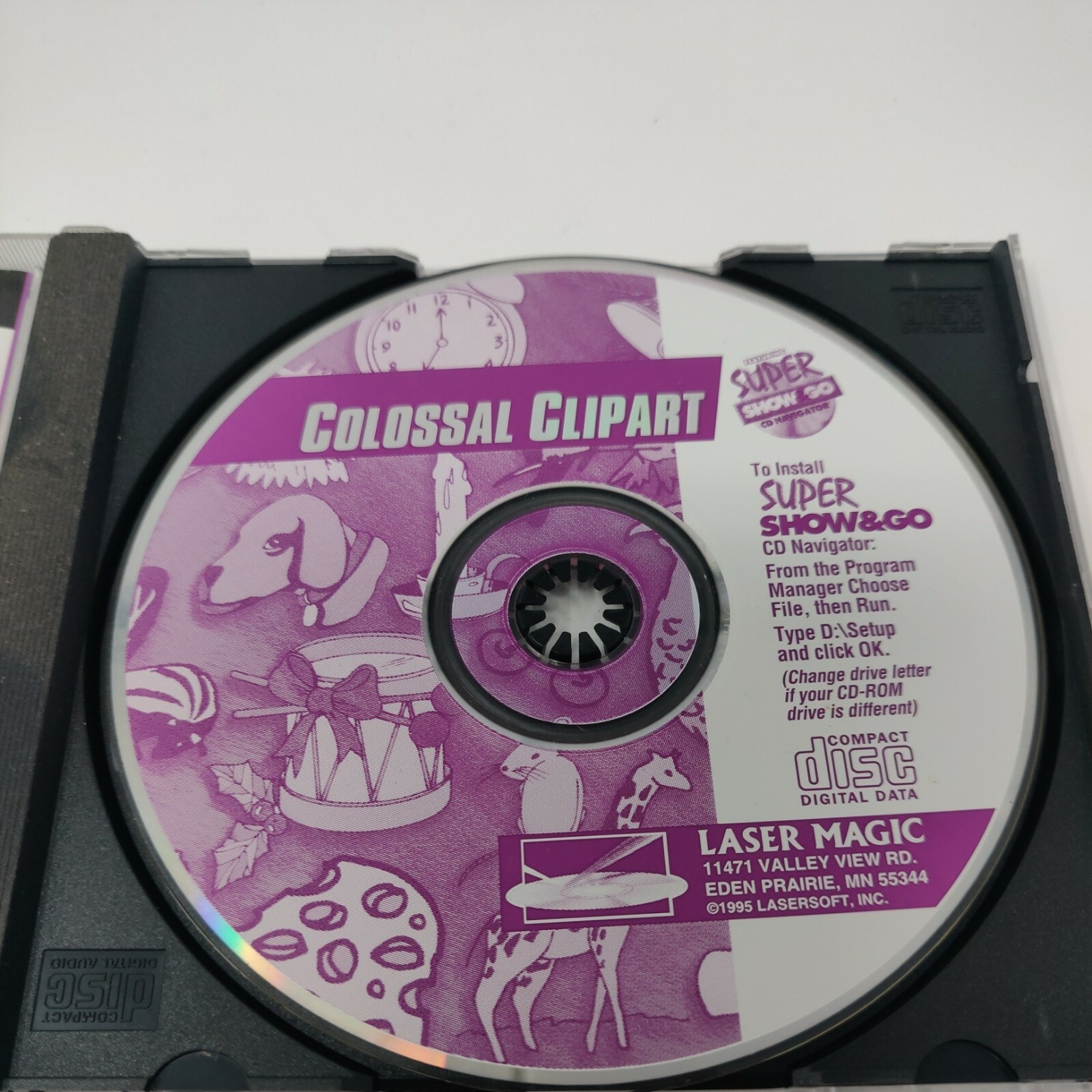 Colossal Clipart 1990s CD-ROM W/ Instructions PC Super Show And Go