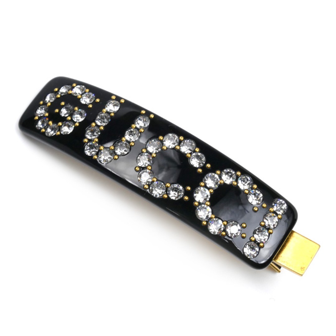 Gucci Acrylic Rhinestone Logo Hair Clip Resin Accessories ‎513986 Used KOER-0