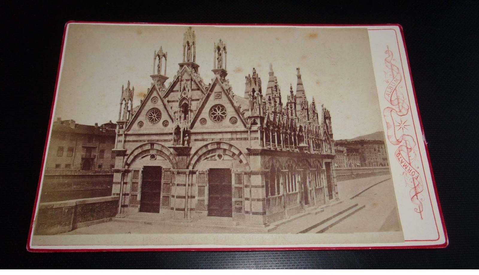 Photograph On Cardboard. 2MOI10339. Italy. Circa 1900. Church?. Gabi Format
