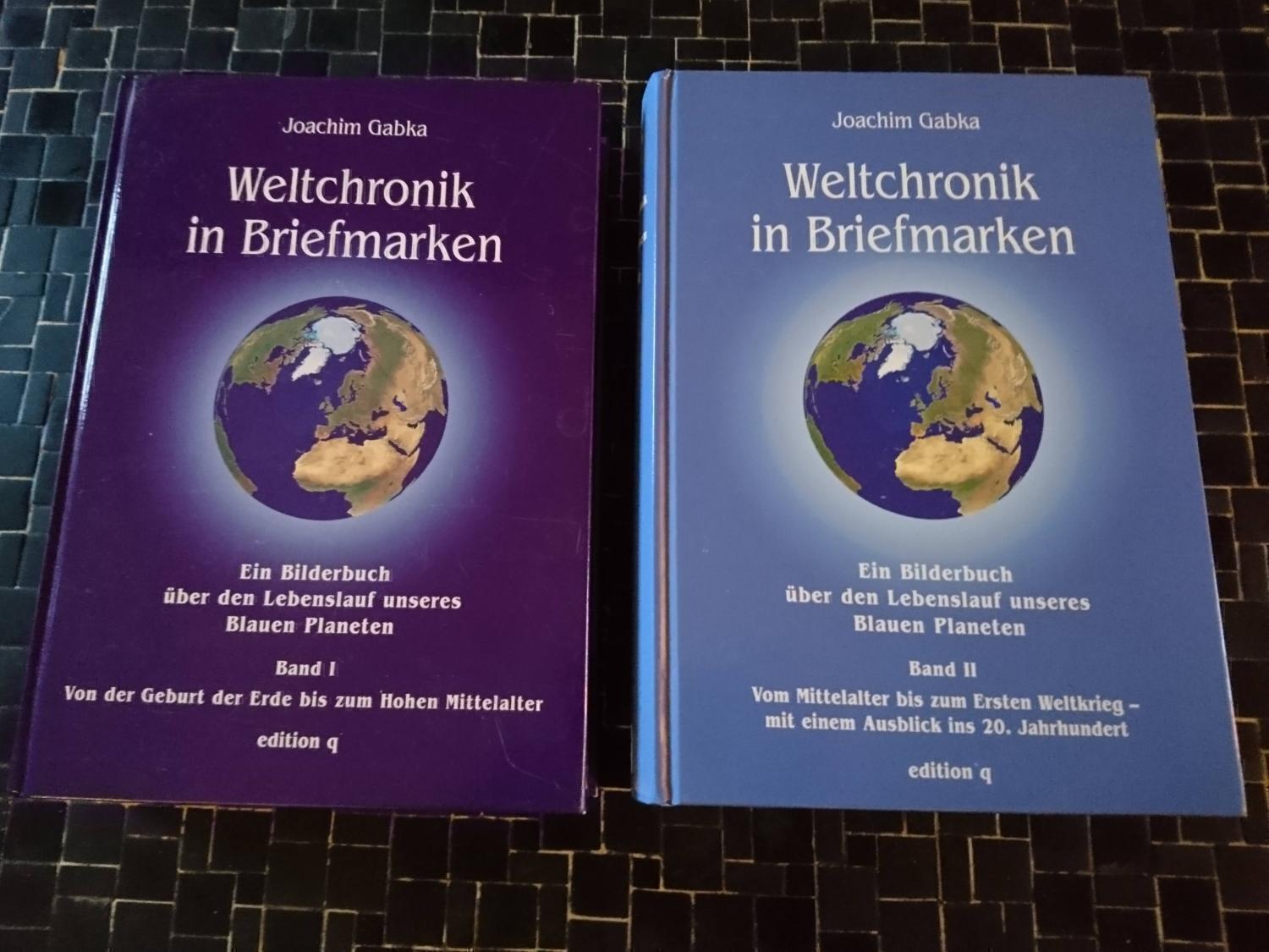 J. Gabka, World Chronicle in Stamps I + II, 2 Volumes