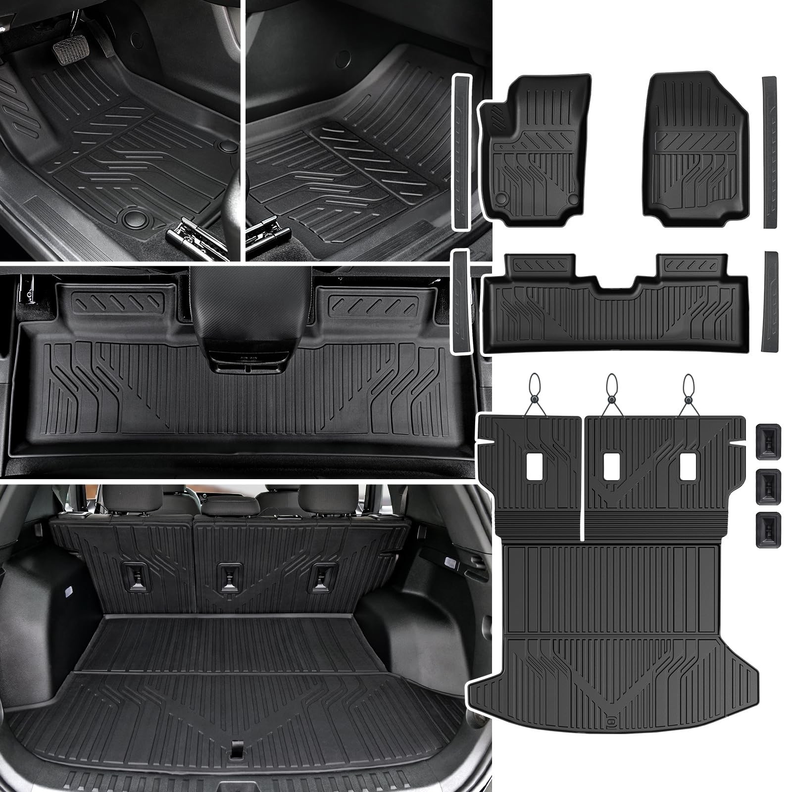 Floor Mats & Cargo Mat with Backrest Mat for 2025-2026 Chevy Equinox(Only Gas...