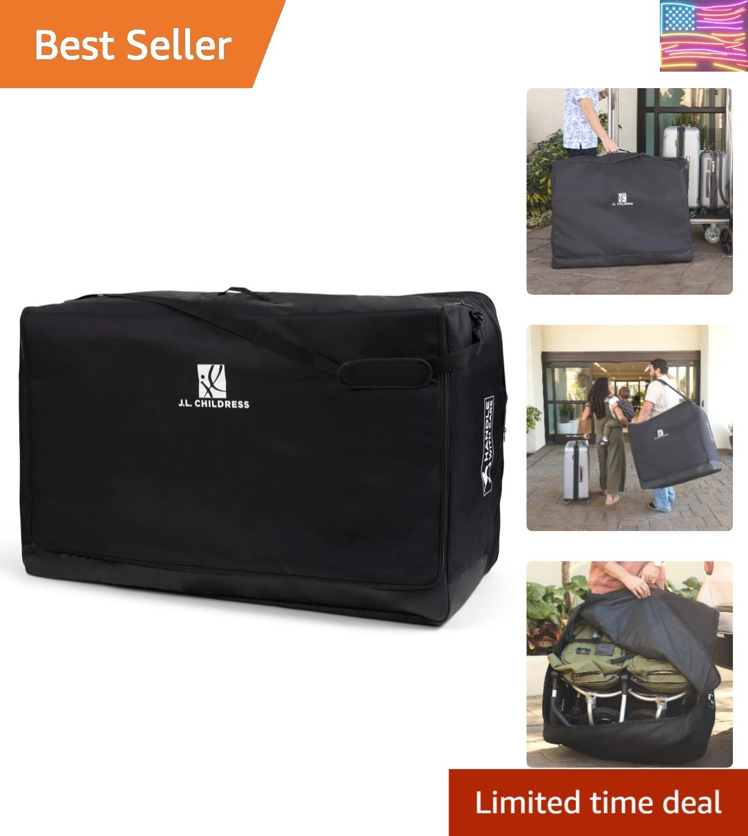 Universal Stroller Travel Bag for Airplane - Fits Most Baby Strollers, Flying...
