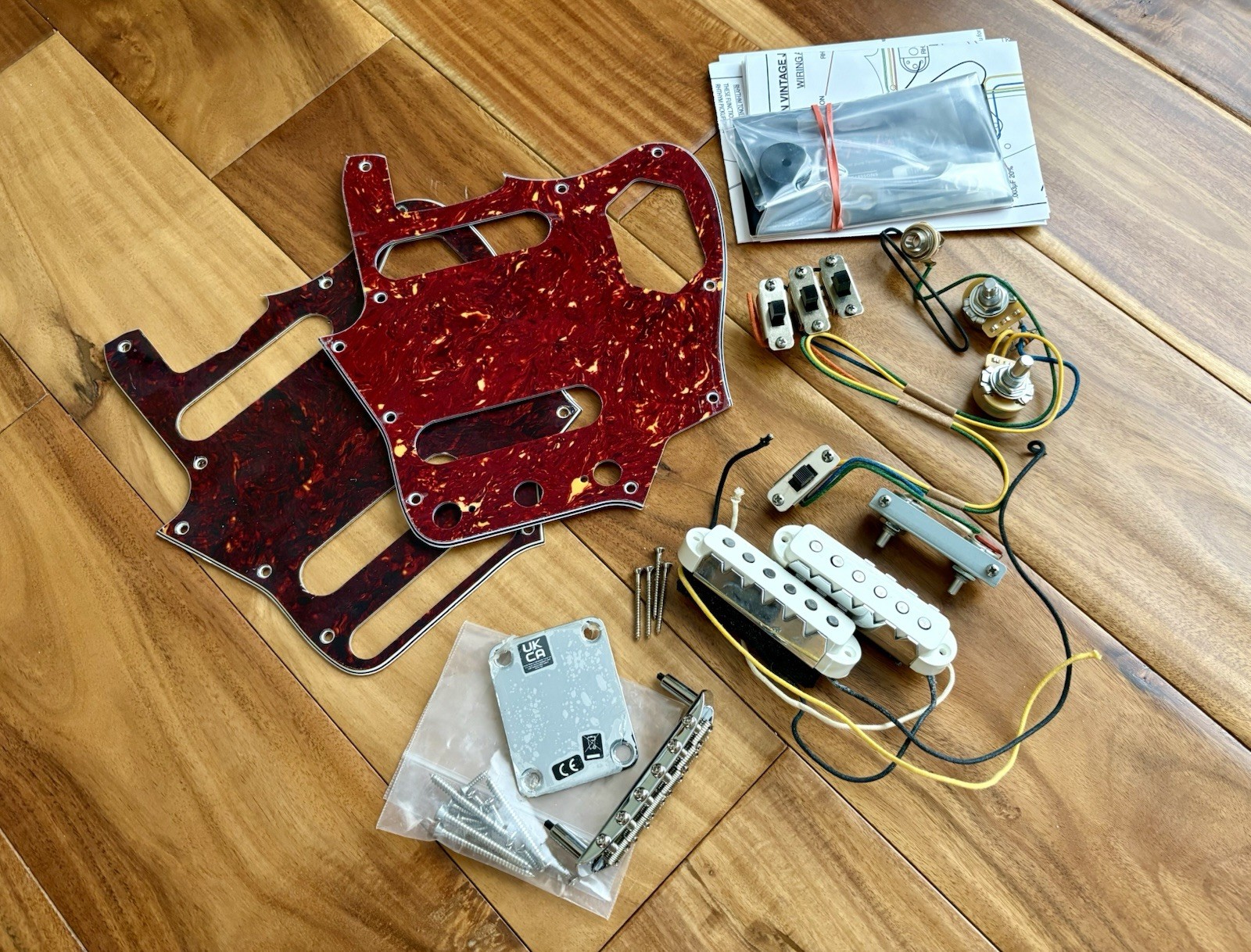 Fender Vintera II '70s Jaguar Pickups w/Custom Wiring Harness Pickguards Extras