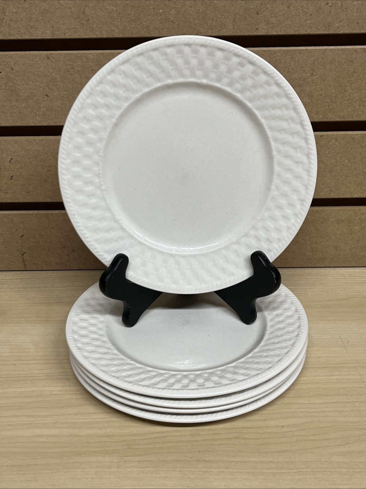 Oneida Westerly Basket Salad Plates 7 5/8" Inch Set Of 5