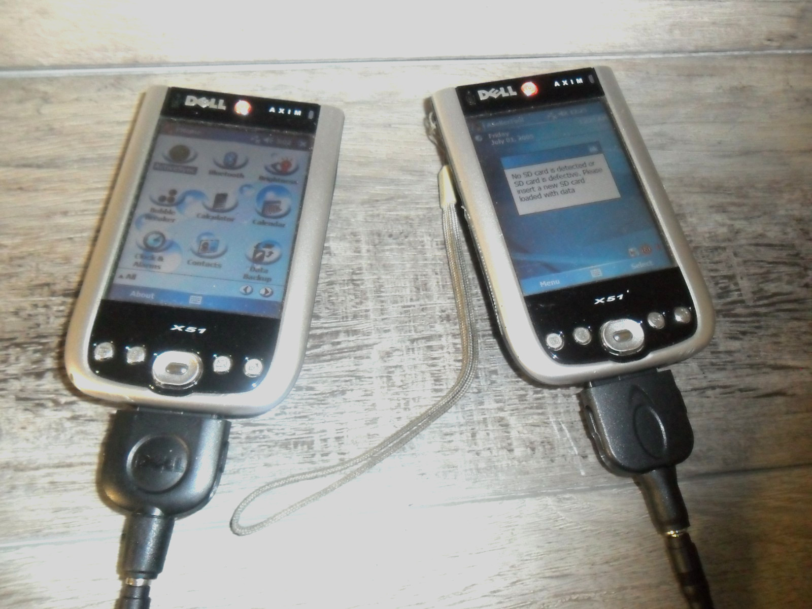 Lot 2 Dell Axim X51 Pocket PC PDA Windows Mobile Device /Lot 2 Dell PDA Chargers