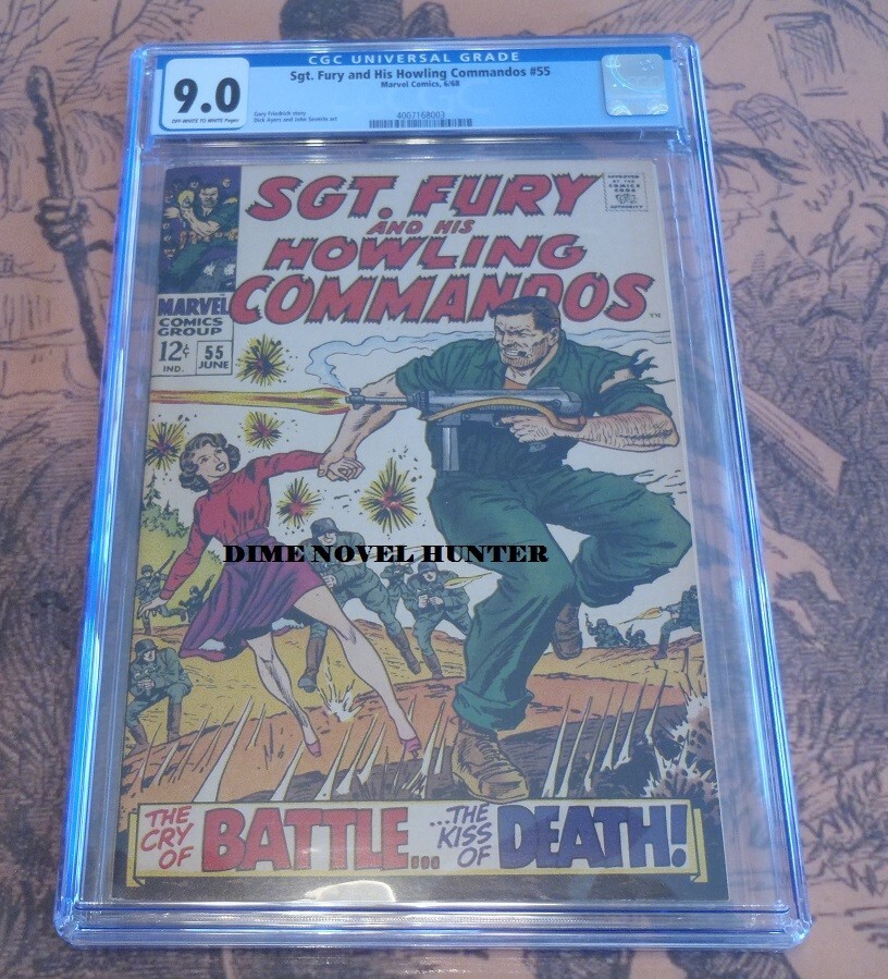 SGT FURY AND HIS HOWLING COMMANDOS #55 CGC 9.0 1968 MARVEL GRADED COMIC
