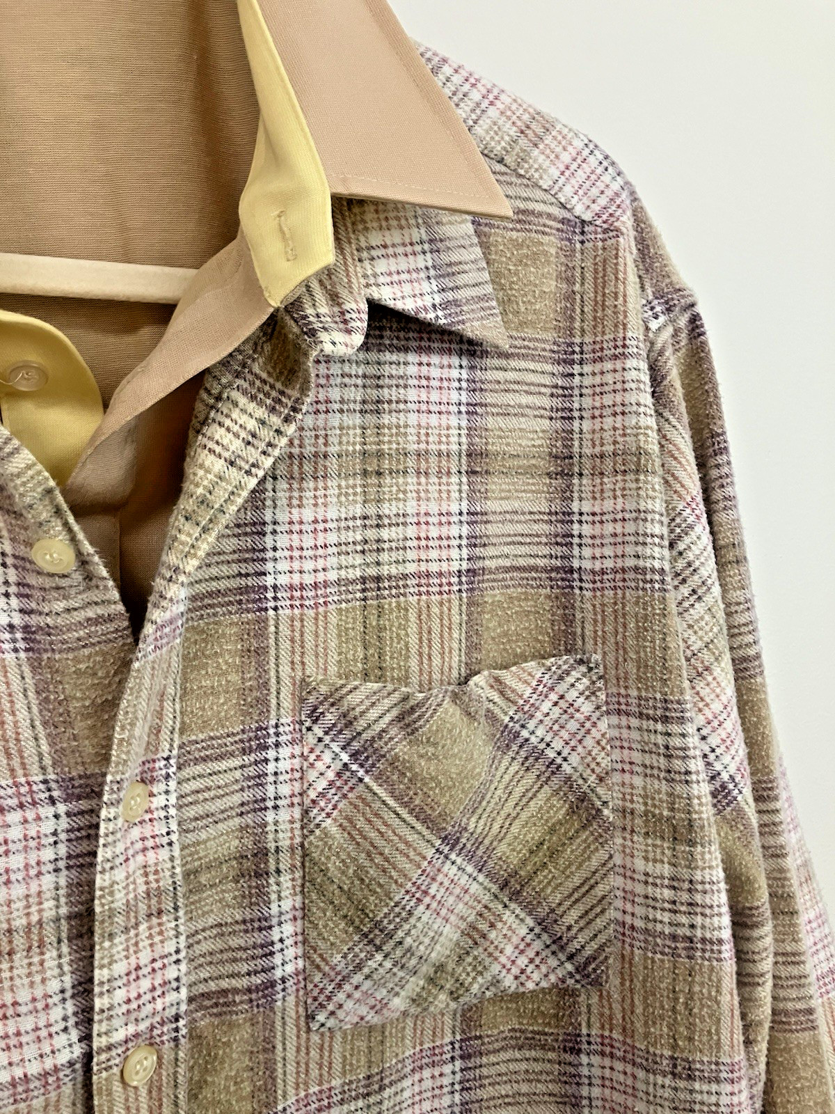 Vintage Mens Shirt Lot Lumberjack Flannel + Polo Shirt Size M Workwear Style