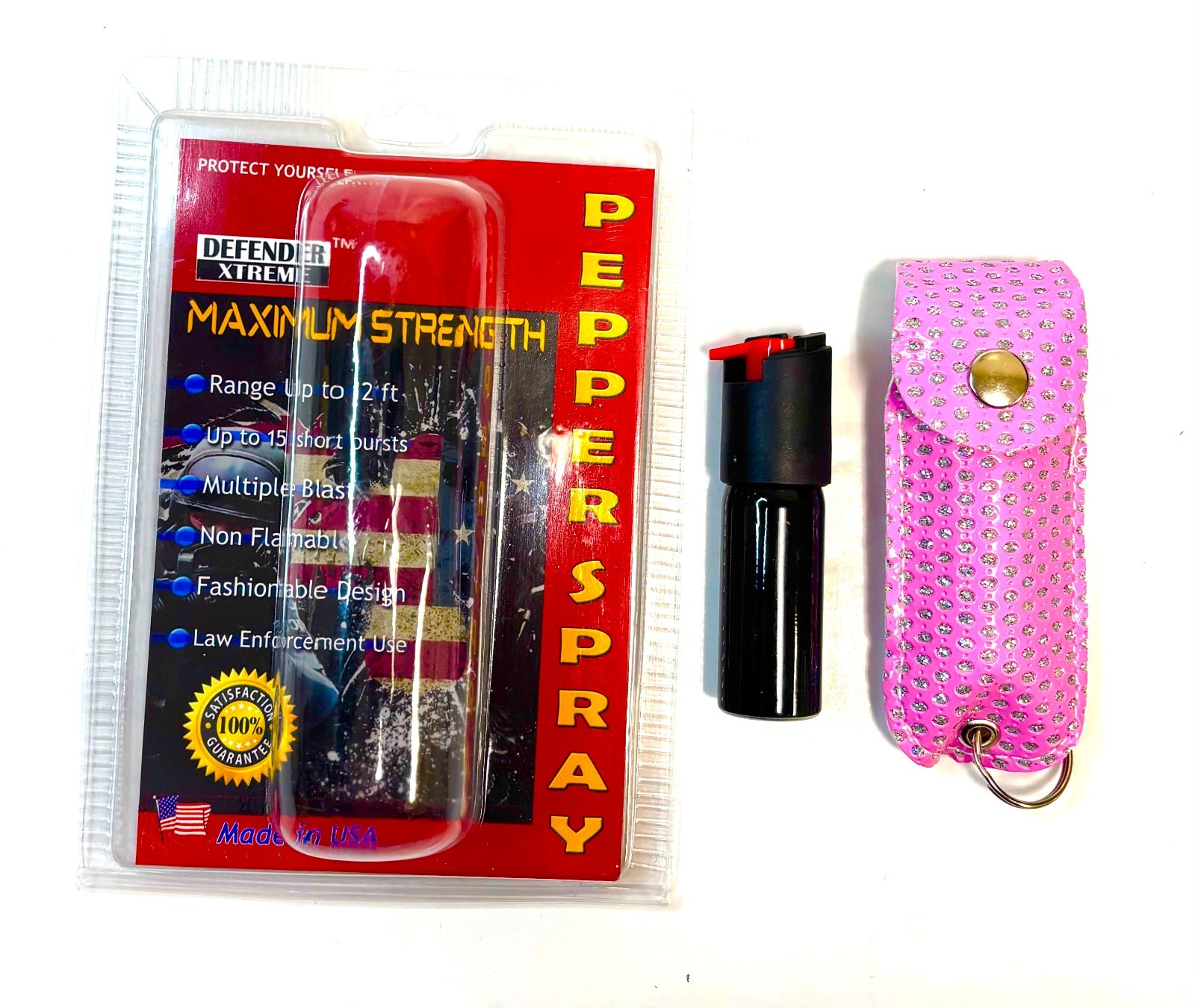 DEFENDER PINK DIAMOND pepper spray  with keychain