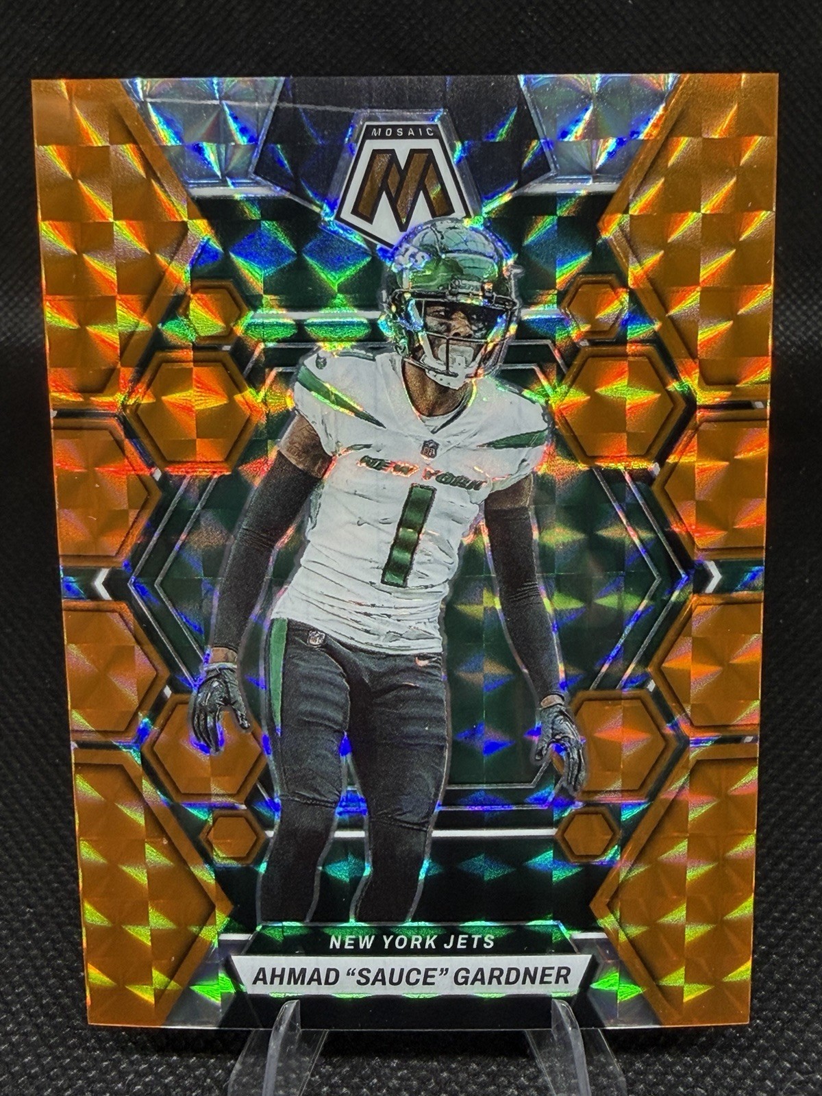 Ahmed Sauce Gardner Panini Mosaic Orange Mosaic Prizm /199 New York Jets #78