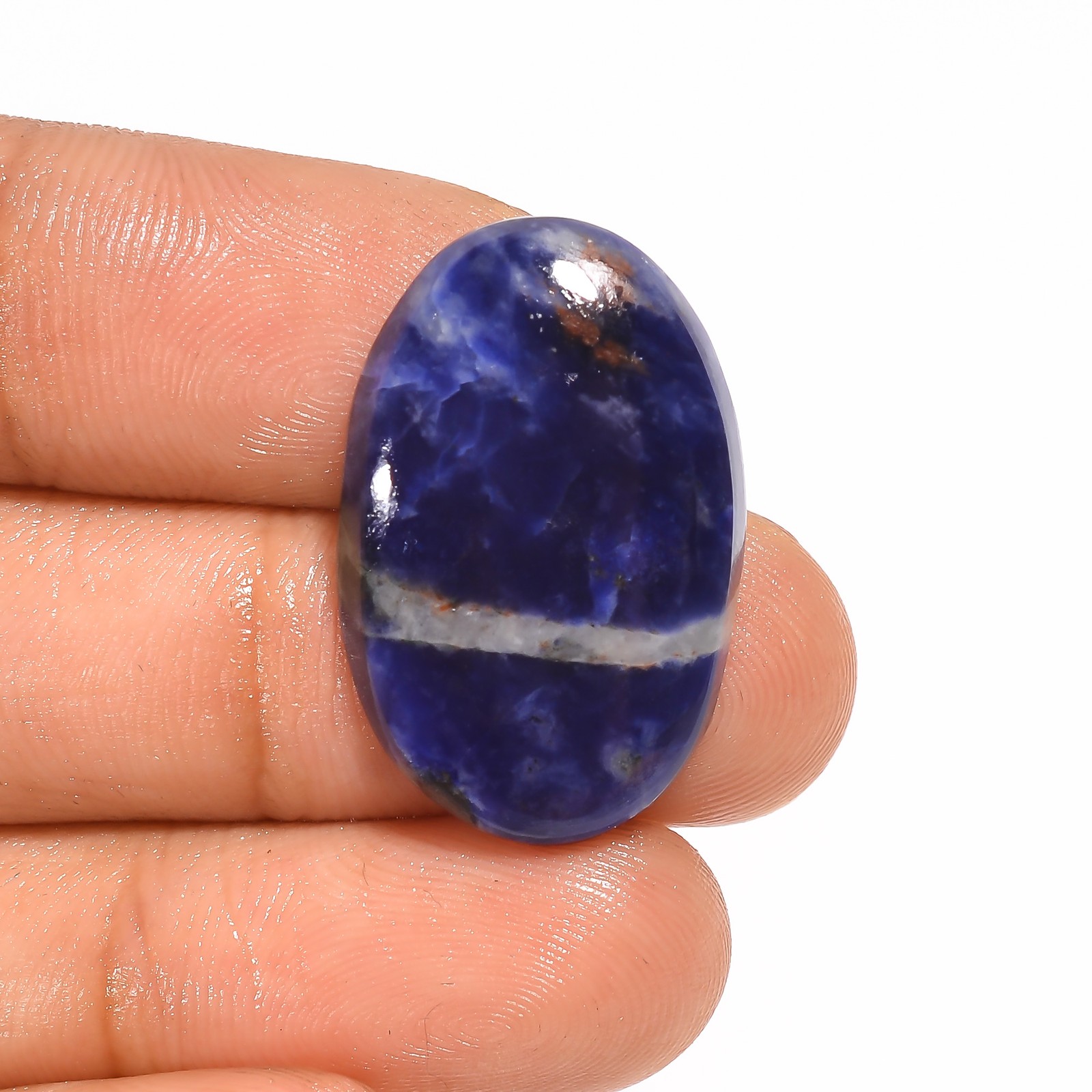 Natural Sodalite Oval Shape Cabochon Loose Gemstone 16.5 Ct. 26X16X5 mm A-1609
