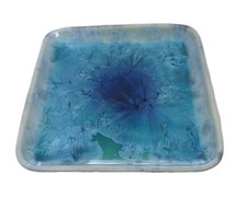 Glenn Woods Pottery Boys Crystalline Glaze Studio Art Pottery 5" Dish Plate 2014