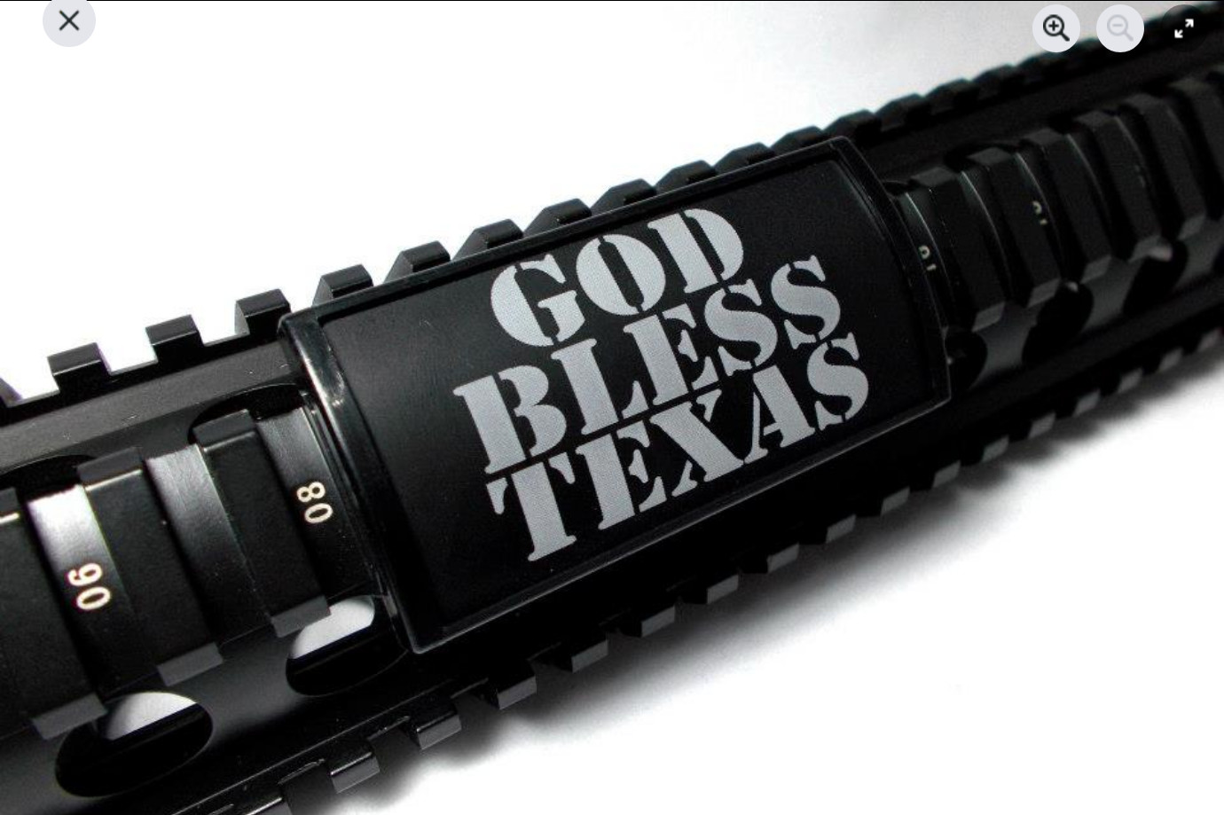 CGR Custom Gun Rails 1-3/8" x 2-3/4" God Bless Texas