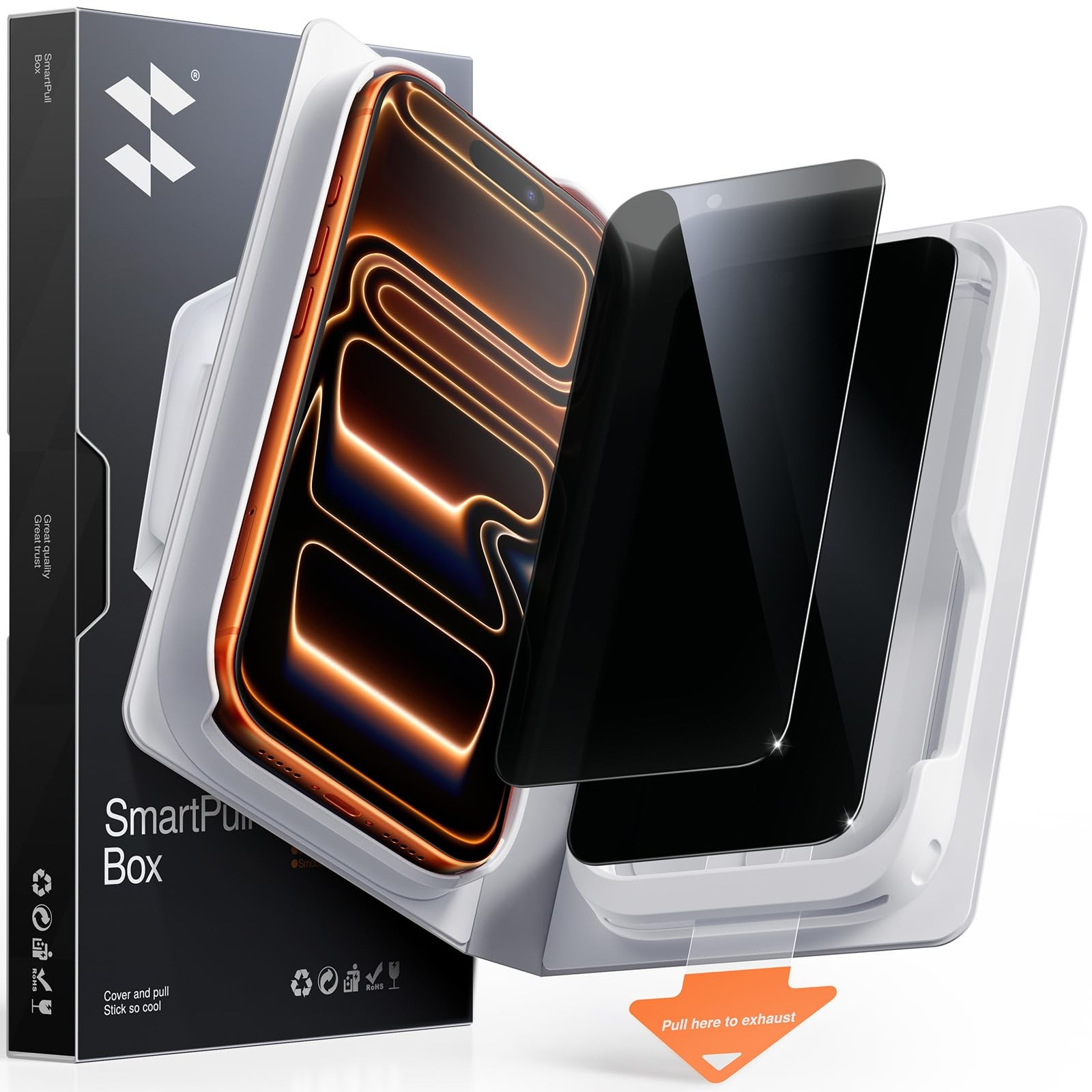 Tempered Glass Screen Protector for iPhone 17 Pro Max Privacy 2 Pack SMARTDEVIL