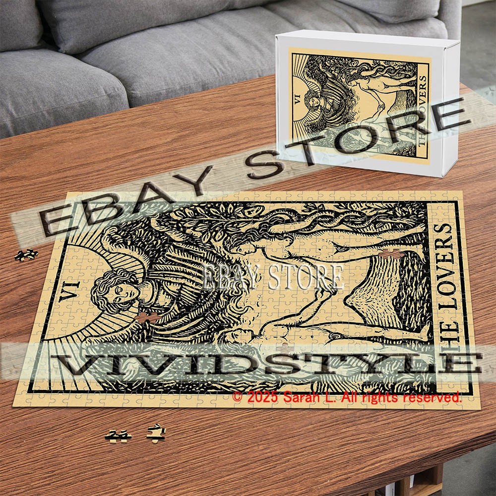 The Lovers Tarot Card aesthetic magical esoteric 500pc jigsaw puzzle 15X20.5 in