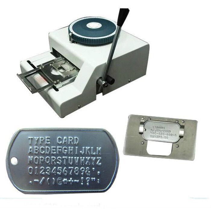 52D Manual Steel Dog Tag Embosser ID Card Military Embossing Stamping Machine