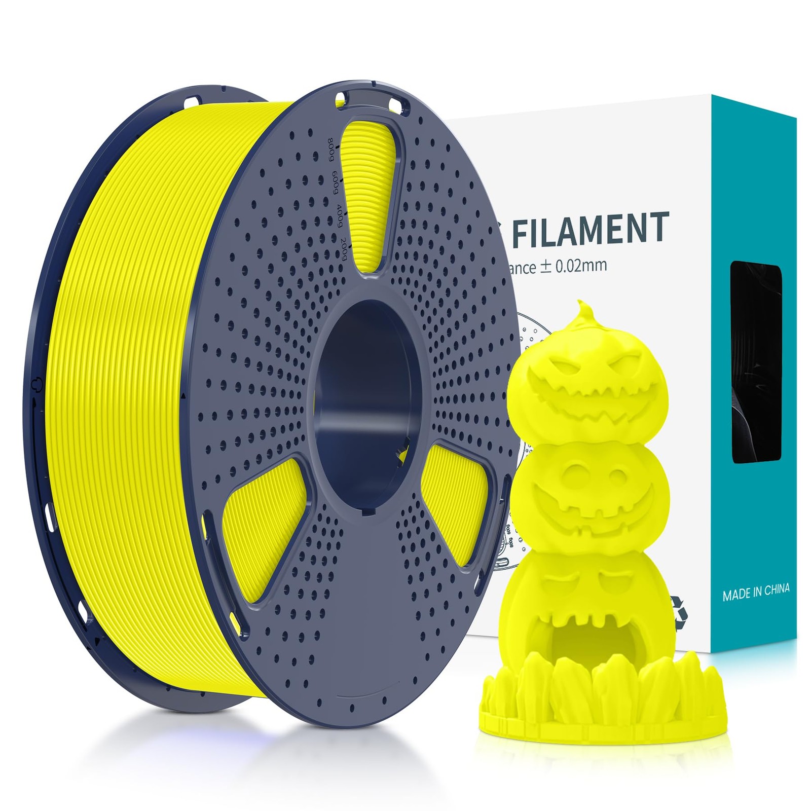 Printer PLA 3D Filament 1.75mm 1kg Spool Fluorescent Yellow SUNLU Brighter Color