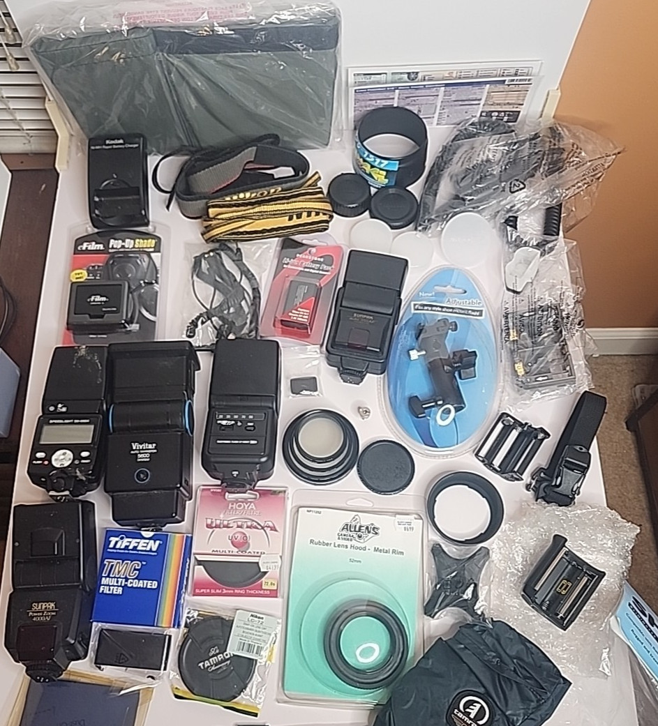 Assorted Lot Of Photography Equipment/ Parts ~ Cables, Electronics ~ AS IS Mixed
