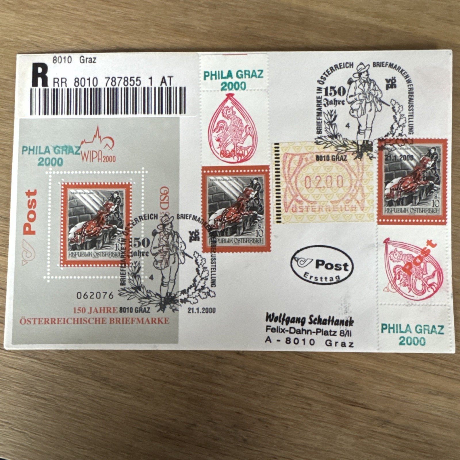 Austria 2000 Mi block 13 mini sheet FDC