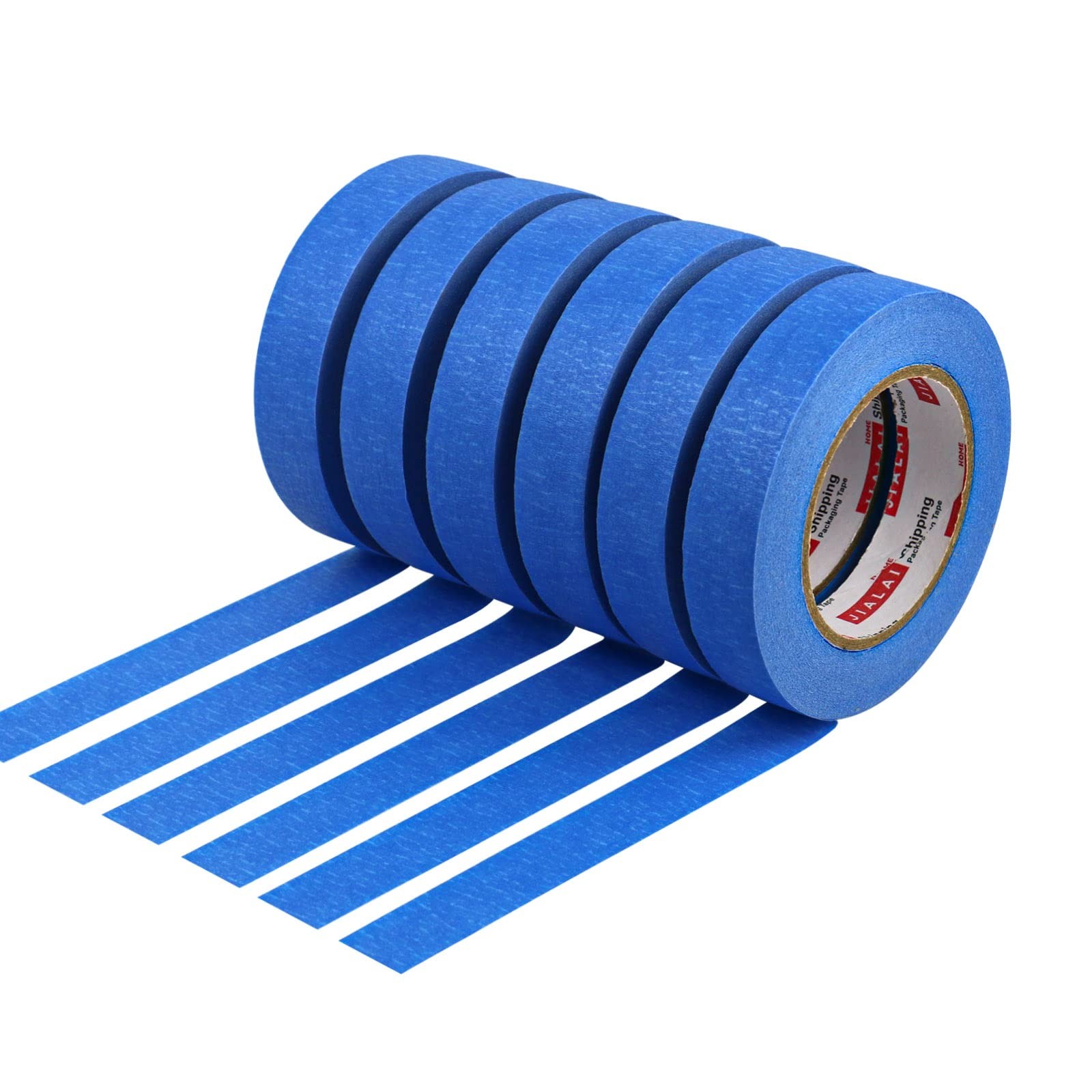 JIALAI HOME 6 Rolls Painters Tape 1 inch Bulk 0.94 Inches x 60 Yards, Blue 
