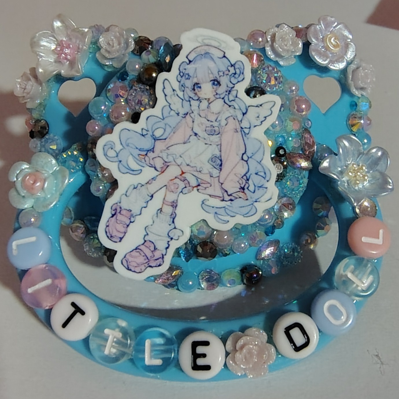 Blue "Little Doll" Adult Deco Pacifier