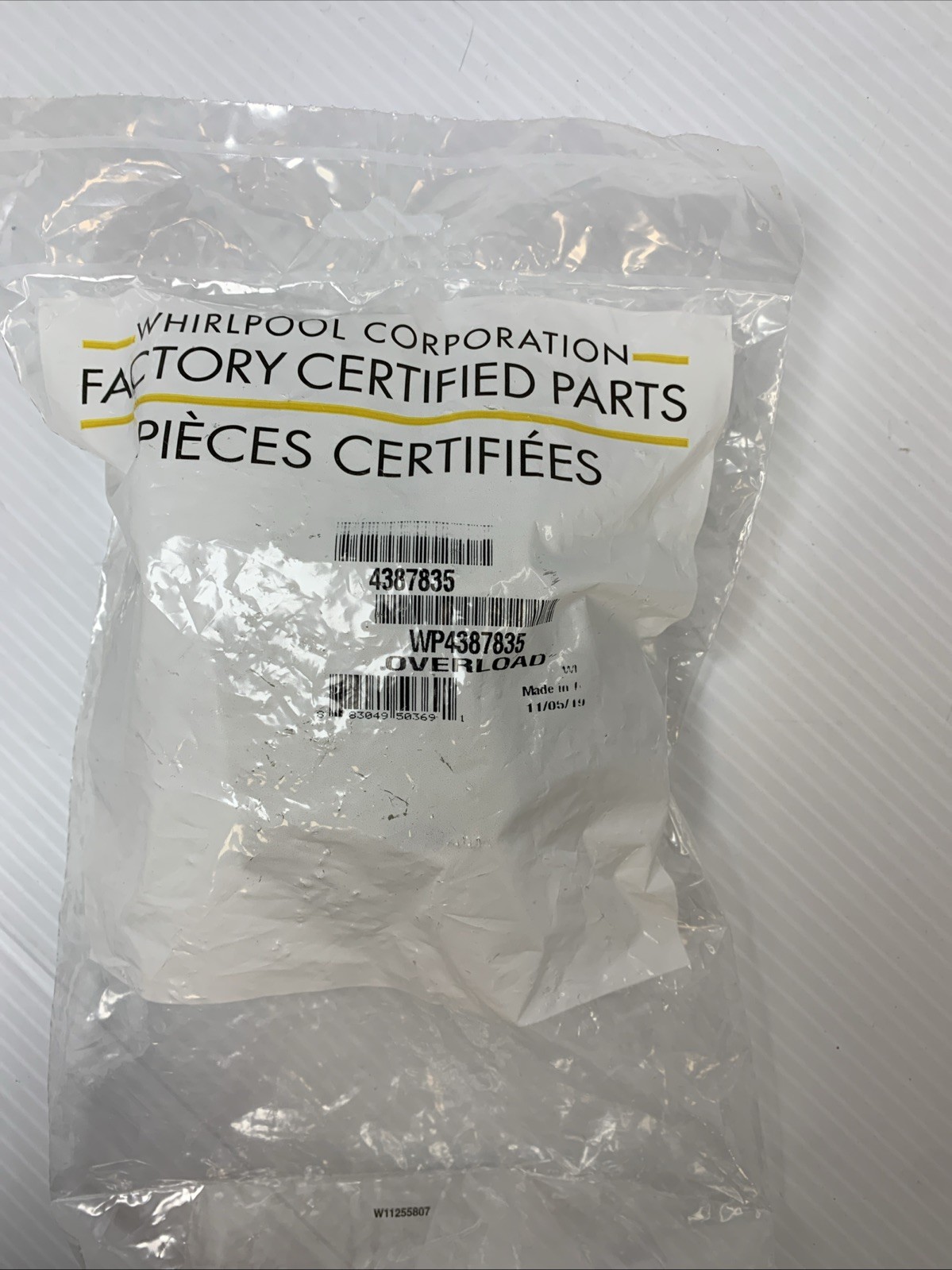 New Genuine OEM Whirlpool Refrigerator Overload And Relay Kit WP4387835