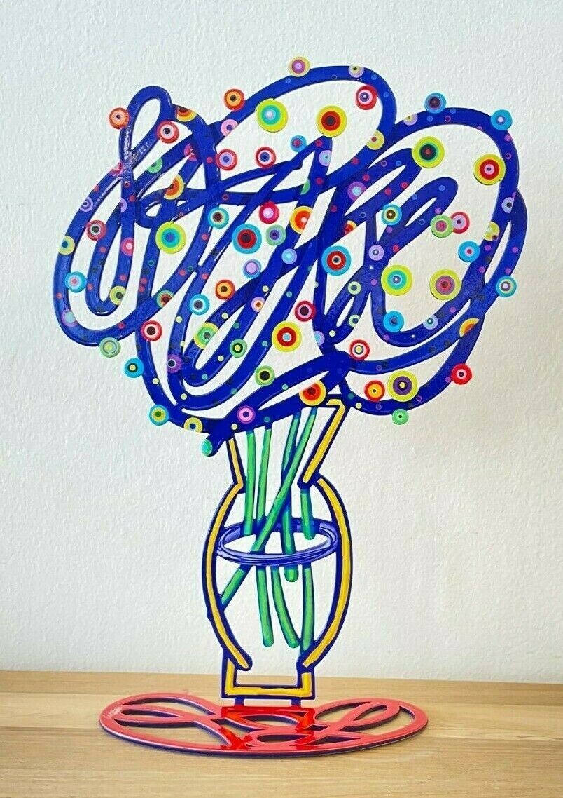 Metal sculpture " Blue bouquet  " by DAVID GERSTEIN