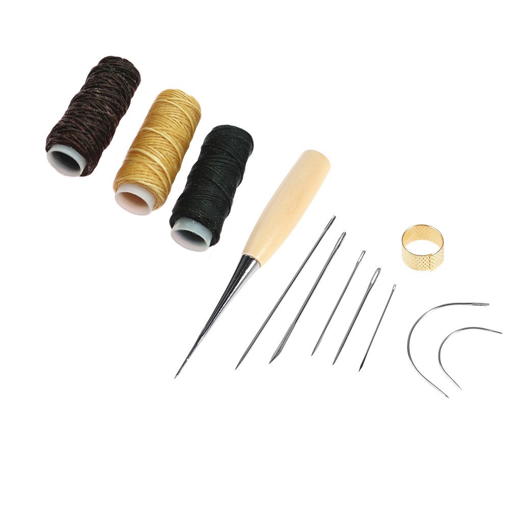  12 Pcs Awl Tool Sewing Professional Leathercraft Stitch Comprehensive Kit