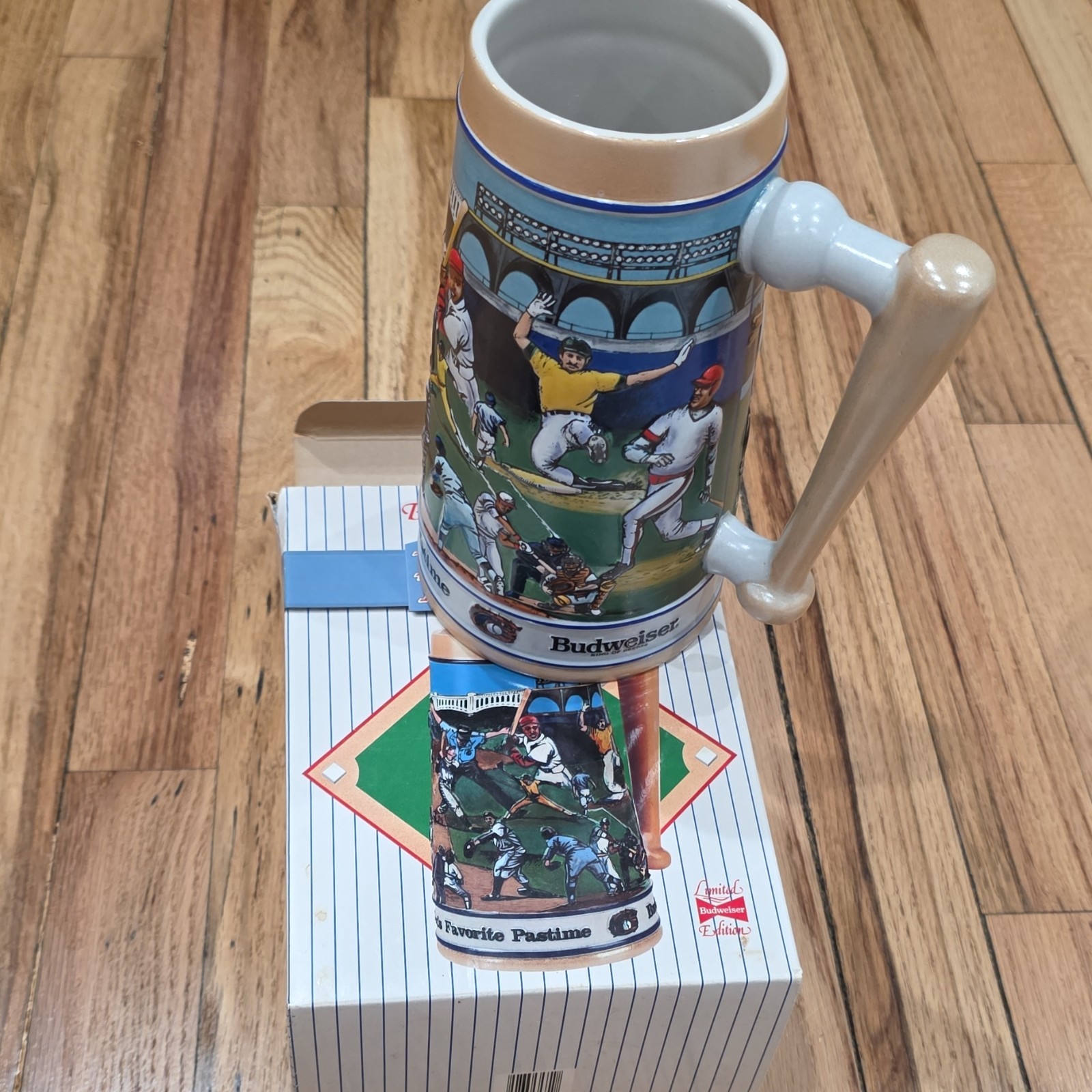 Budweiser Baseball Sports Series Beer Stein Breweriana America's Pastime