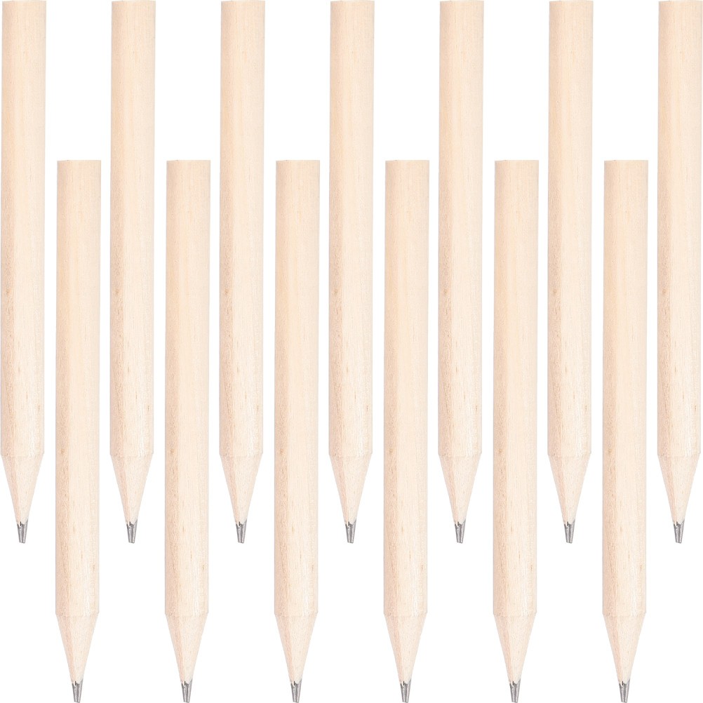 50 Pcs Short Mini Wooden Pencils Kids Writing Smooth Round Pencils Preschool