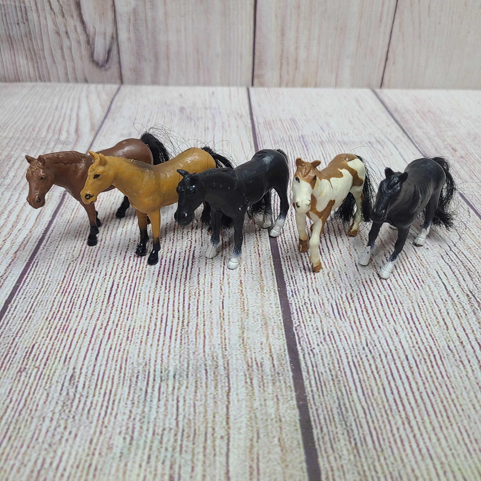 Vintage MMTL Horse Lot of 5 Quarter Horse Mustang Pinto Standardbred 1998