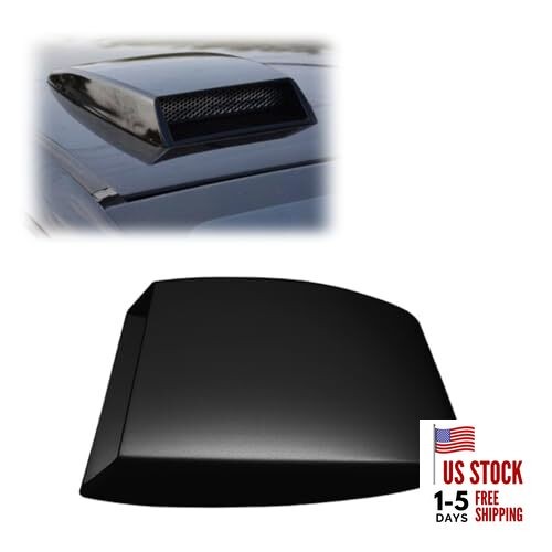  Universal Car Decorative Air Flow Intake Hood Scoop, Self-Adhesive Black