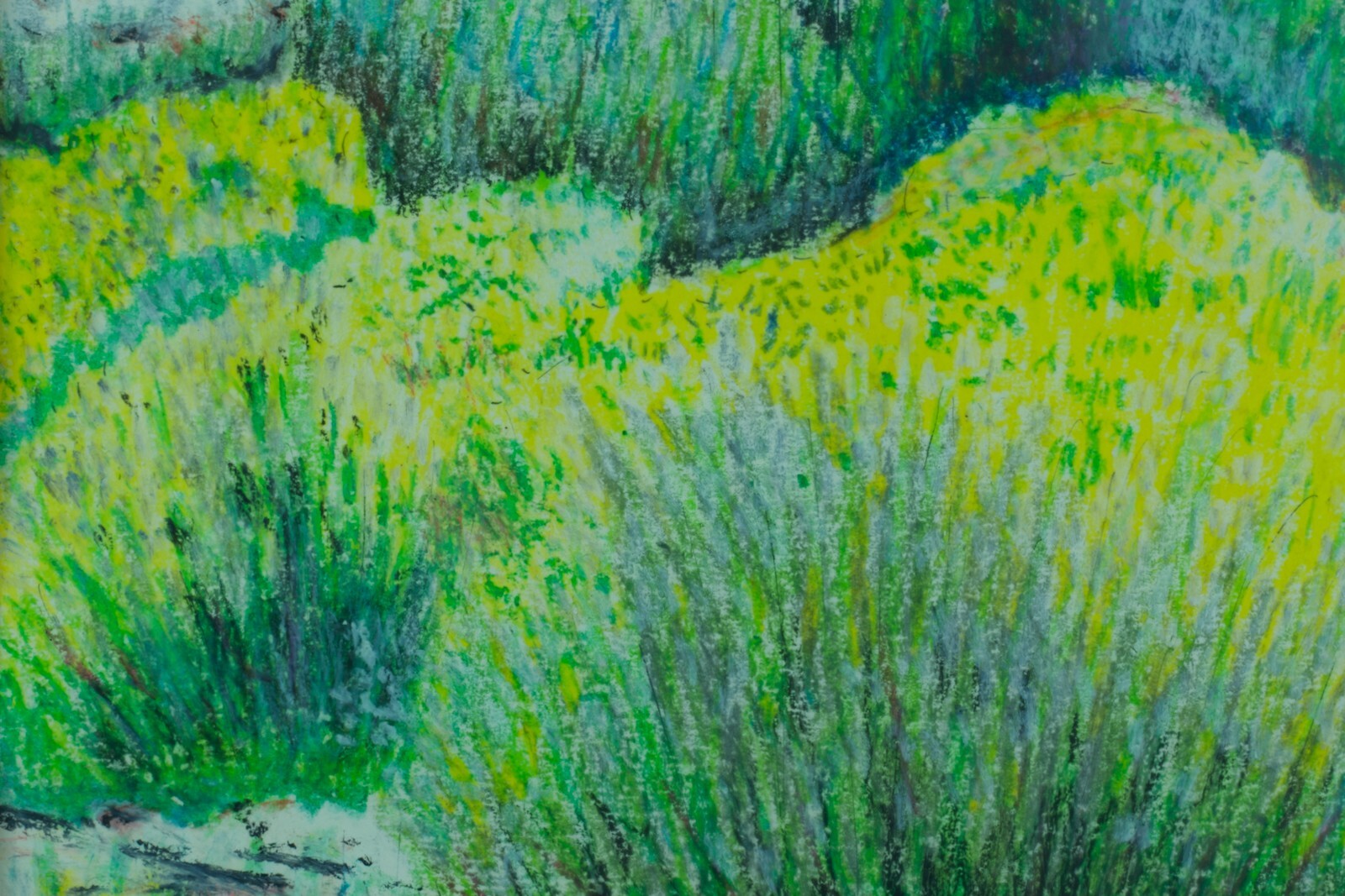 Beautiful Antique Impressionist Drawing Light Effect Lavender Juan Les Pins RIEY