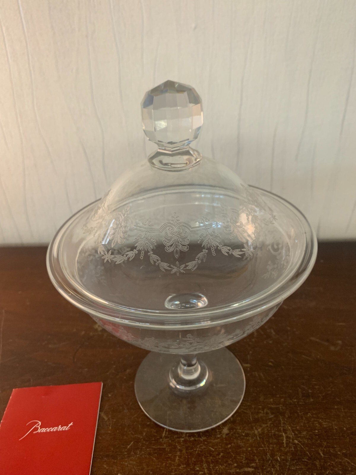 Cut crystal footed candy dish model Sevigne in Baccarat crystal