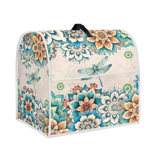  Boho Floral Dragonfly Kitchen Aid Mixer Protective Dust Cover- Stand Mixer 