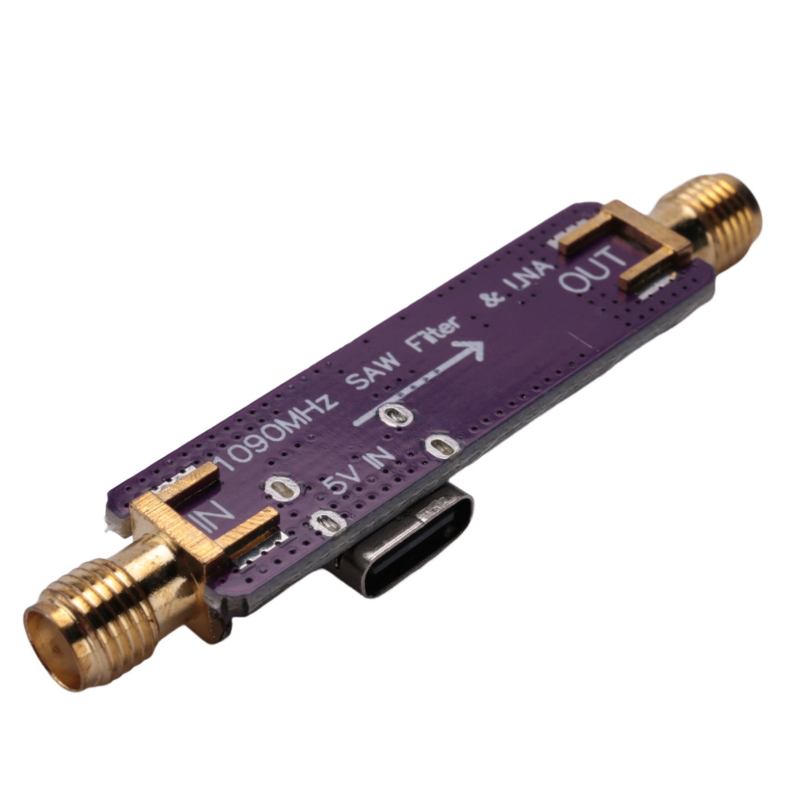 1090MHz 1.09GHz ADS-B Active SAW  & 5V  Supply Low Noise Amplifier P3R73184