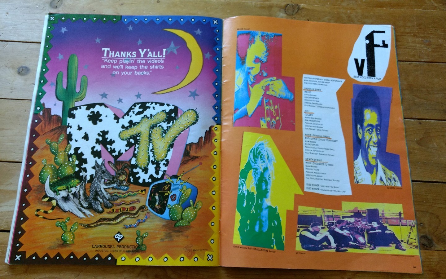 1989 MTV VIDEO MUSIC AWARDS Program Advertisements Book Nominees Vintage Awesome