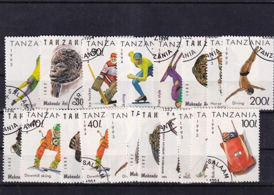 SA09 Tanzania selection of used stamps: sports, culture