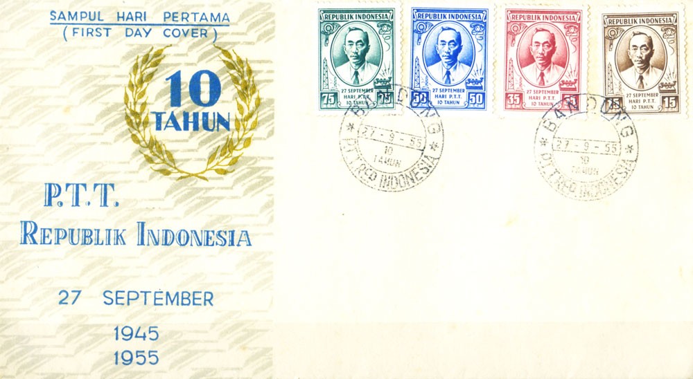 Post Office 10th Anniversary 1955. FDC.