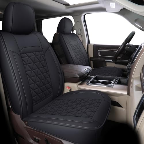 Coverado Ram Seat Covers Full Set, Waterproof Ram 1500 Seat Cover Compatible